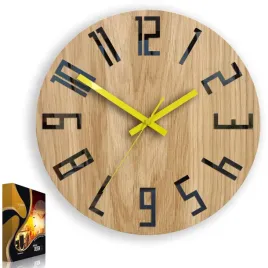 zegar-scienny-dab-slim-czarno-zolty-cichy-zegar-33cm-do-salonu