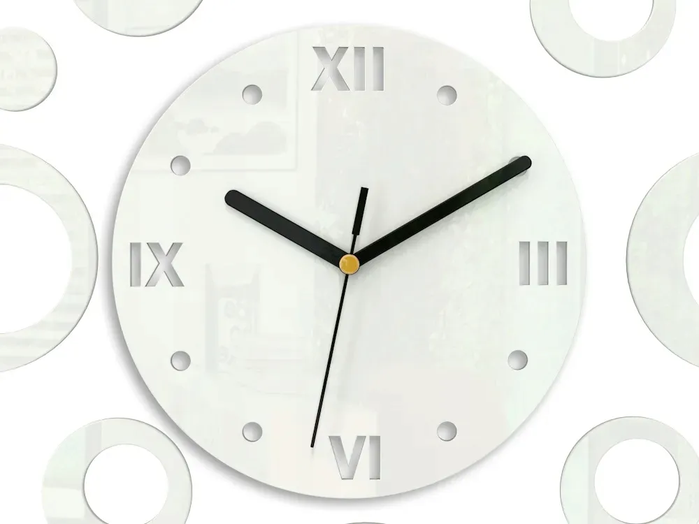 zegar-scienny-modernclock-ring-bialy-okragly-diy
