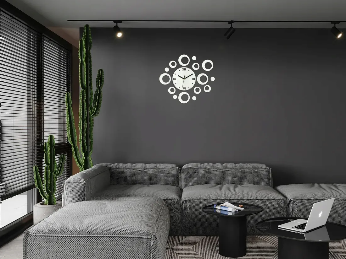 zegar-scienny-modernclock-ring-bialy-okragly-diy