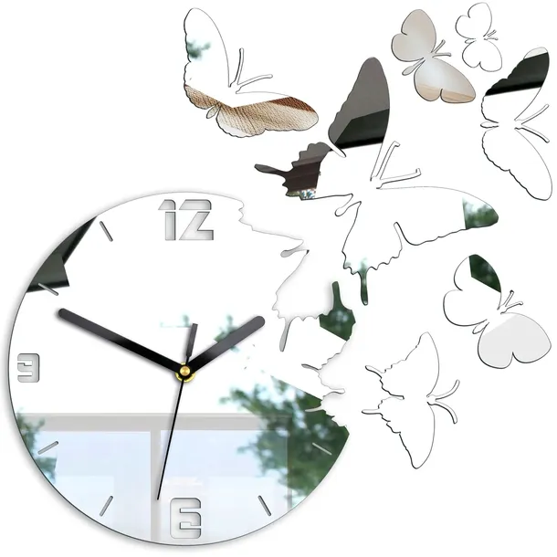 zegar-scienny-modernclock-motyle-lustro-diy-marka-modernclock