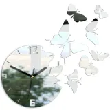 zegar-scienny-modernclock-motyle-lustro-diy-kolor-srebrny