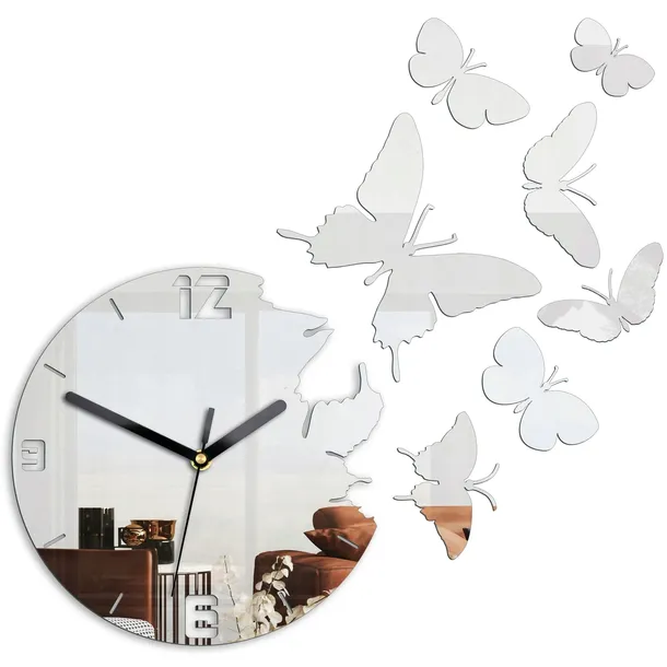 zegar-scienny-modernclock-motyle-lustro-diy-ksztalt-nieregularny