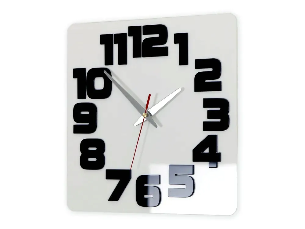 zegar-scienny-modernclock-perfekt-whiteandblack-stan-nowy