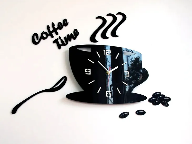 zegar-scienny-kuchenny-modernclock-coffe-time-3d-material-dominujacy-tworzywo-sztuczne