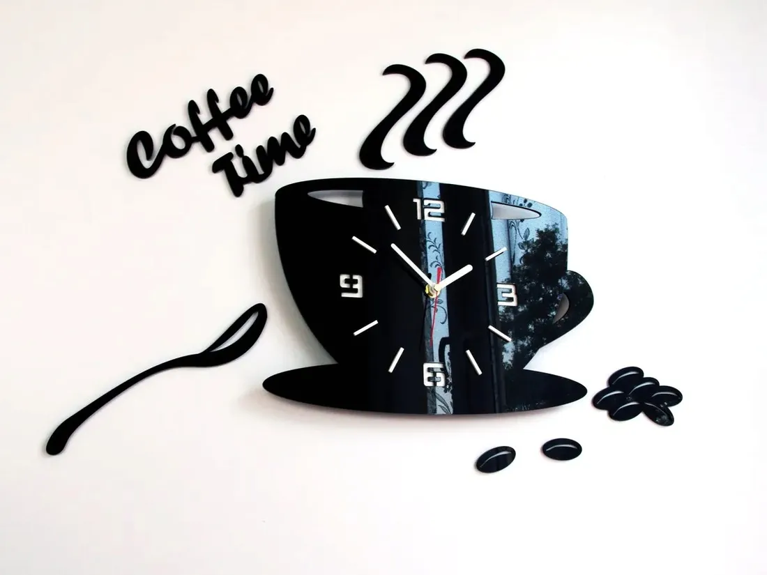 zegar-scienny-kuchenny-modernclock-coffe-time-3d