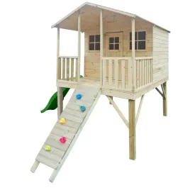 drewniany-domek-ogrodowy-gucio-dla-dzieci-slizg-scianka-wspinaczkowa