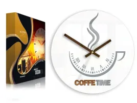 zegar-scienny-coffee-time-ver-ii-biala-ultra-cichy