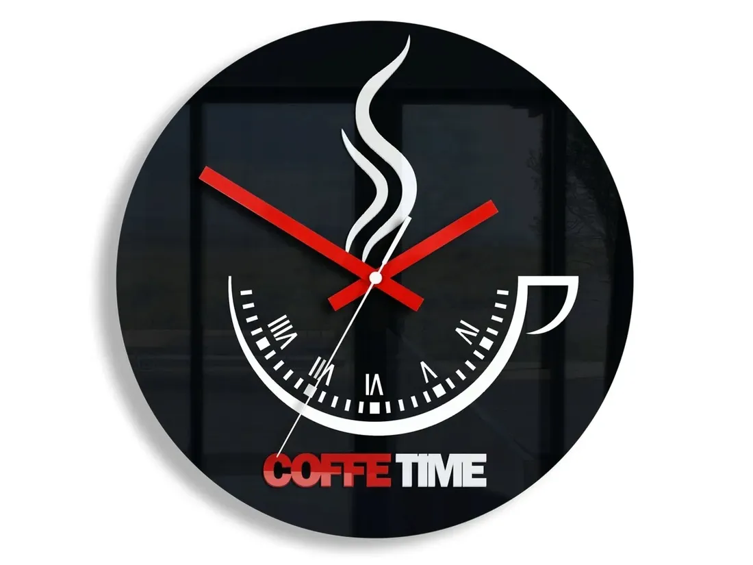 zegar-scienny-coffee-time-ver-ii-ultra-cichy