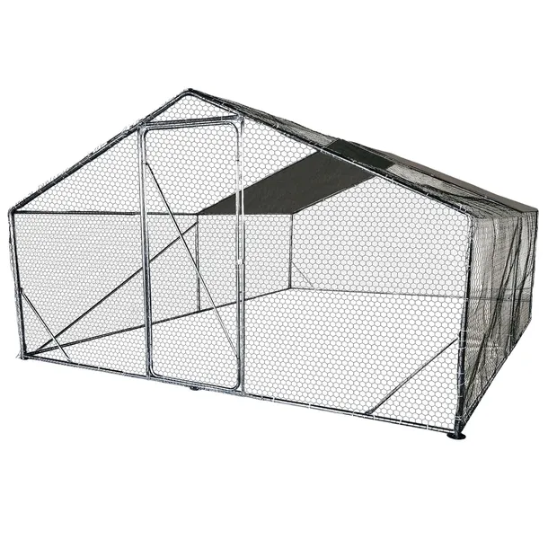 Metalowa Klatka Dla Drobiu Kurnik 4x4x2,2m 4iQ Grube Rurki 25 mm