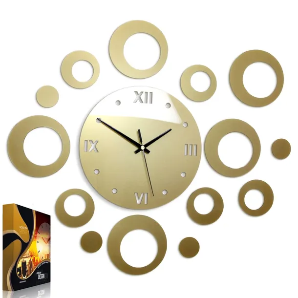 zegar-scienny-modernclock-ring-zloty-okragly-diy-kolor-czarny