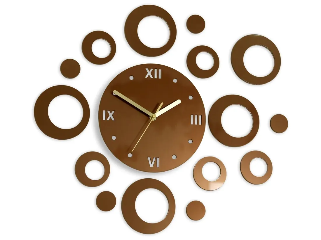 zegar-scienny-modernclock-ring-copper-okragly-diy-stan-nowy
