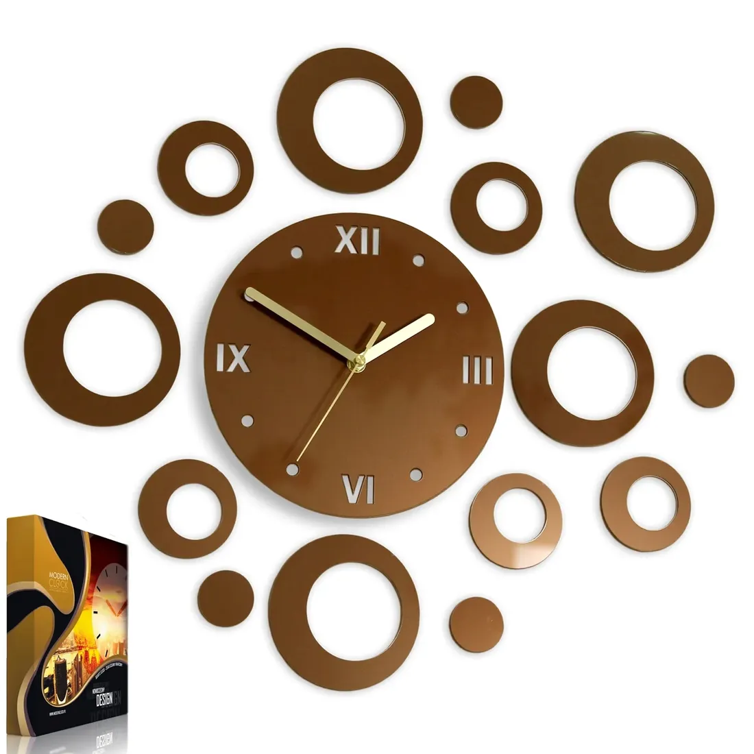 zegar-scienny-modernclock-ring-copper-okragly-diy