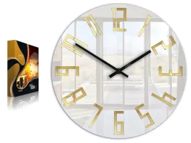 zegar-scienny-modernclock-slim-zlote-cyfry-cichy
