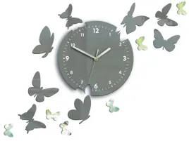 zegar-scienny-modernclock-motyl-14-motyli-szare