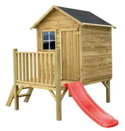 drewniany-domek-ogrodowy-dla-dzieci-tomek-slizg-czerwony