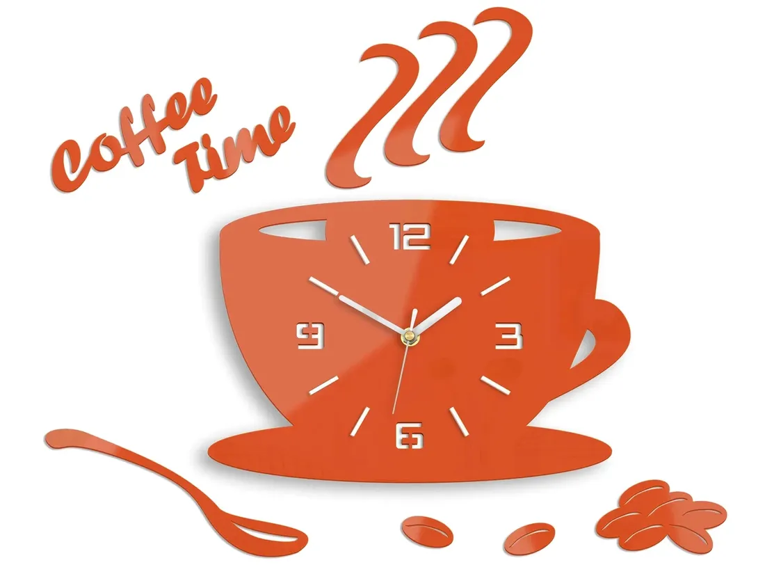 zegar-scienny-modernclock-filizanka-3d-pomarancz-stan-nowy