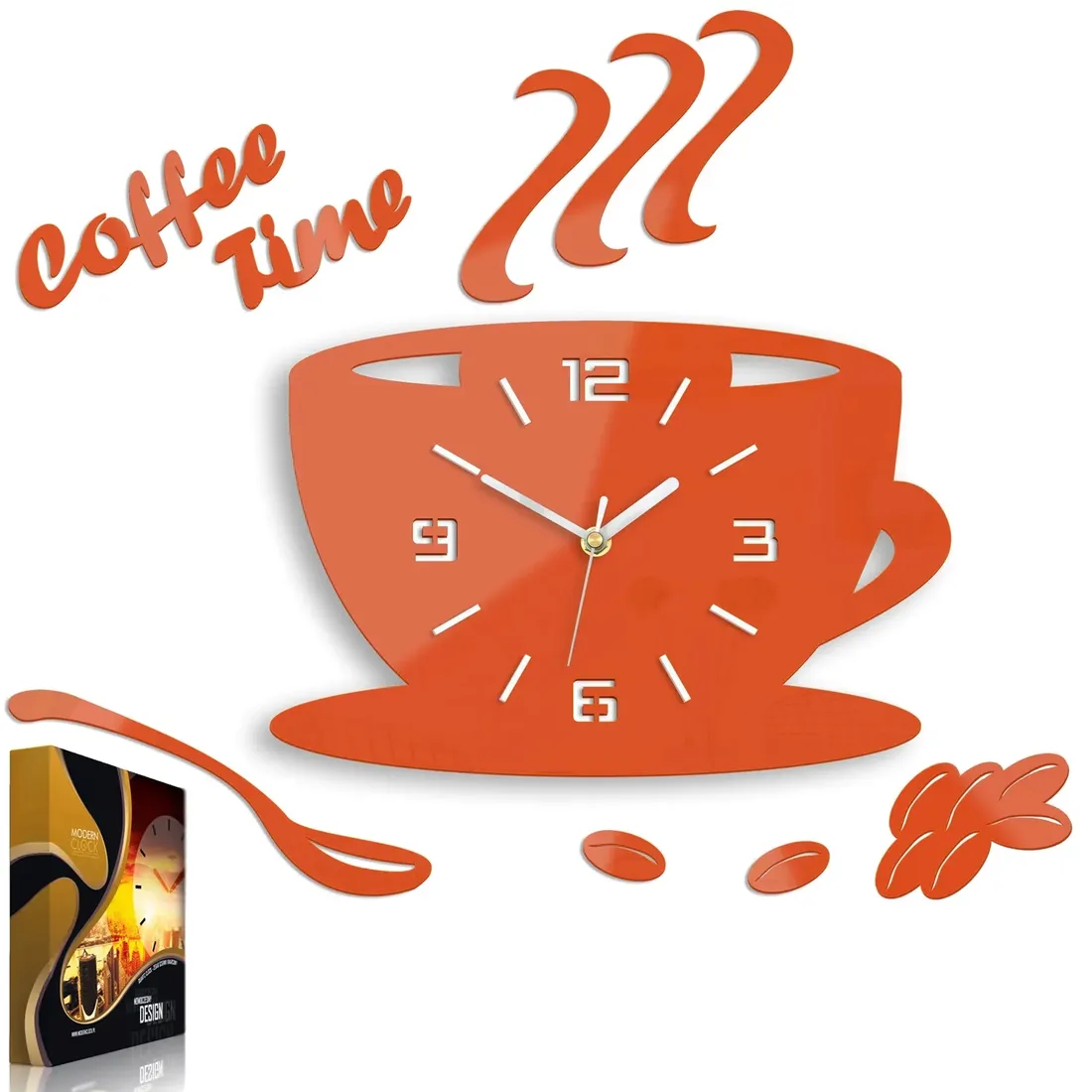 zegar-scienny-modernclock-filizanka-3d-pomarancz