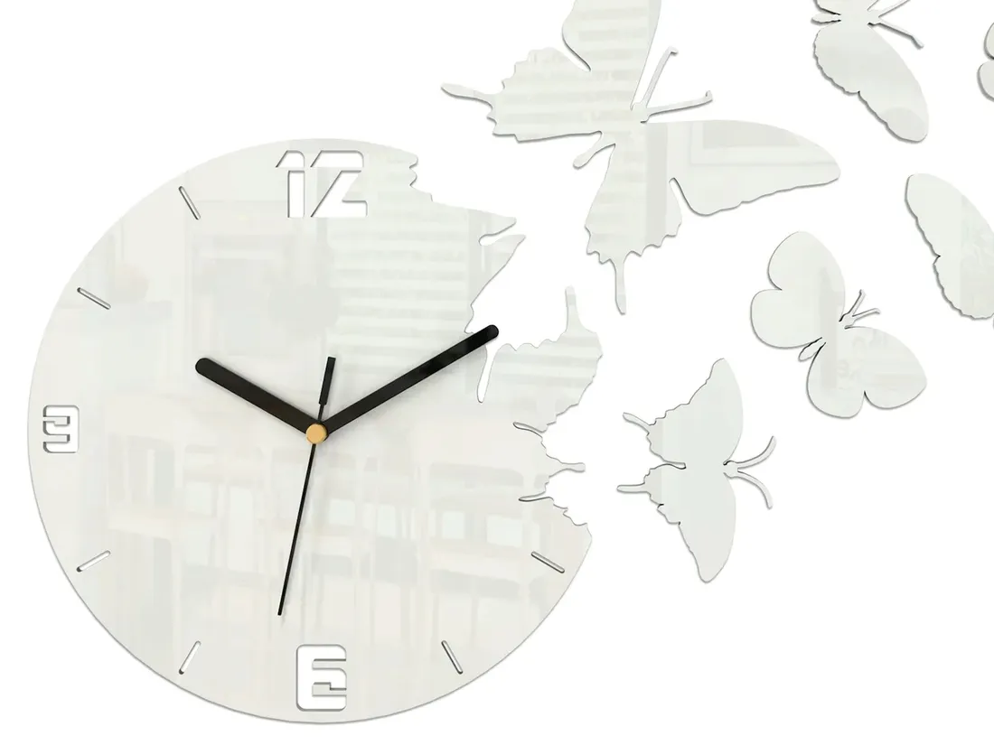 zegar-scienny-modernclock-motyl-bialy-diy