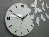 zegar-scienny-modernclock-motyle-3d-bialy-nowosc-stan-nowy