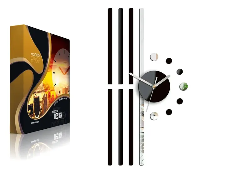 zegar-scienny-modernclock-mcl0014-kreski-lustro-kolor-czarny