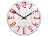 zegar-scienny-modernclock-slim-bialo-czerwony-3d