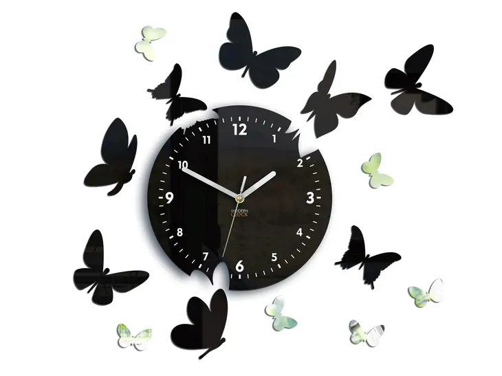 zegar-scienny-modernclock-motyle-14-motyli-diy