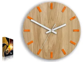 zegar-drewniany-dab-simple-pomaranczowy-33-cm-diy