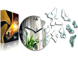 zegar-scienny-modernclock-motyle-lustro-mirror