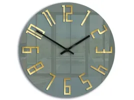 zegar-scienny-modernclock-slim-szaro-zloty-cichy