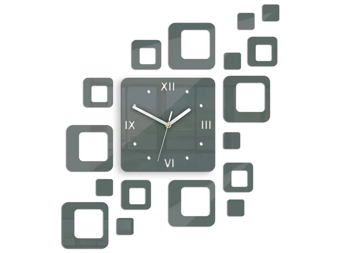 zegar-scienny-modernclock-rome-szary-diy-stan-nowy