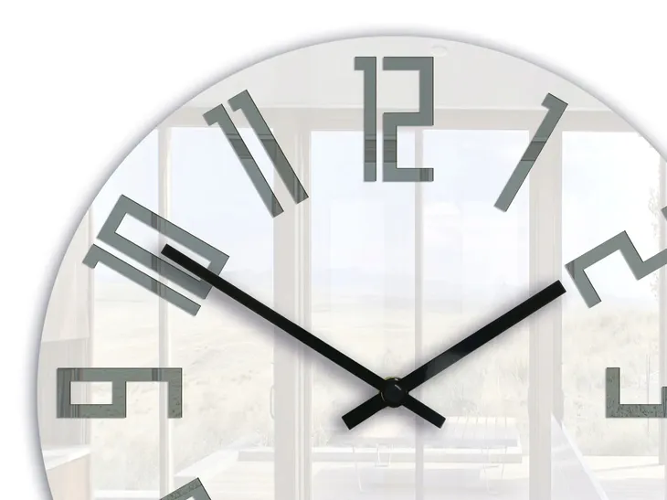 zegar-scienny-modernclock-slim-bialo-szary-cichy-stan-nowy