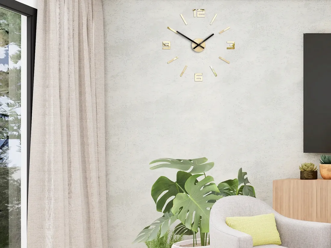 zegar-scienny-modernclock-arabic-zlote-lustro-50