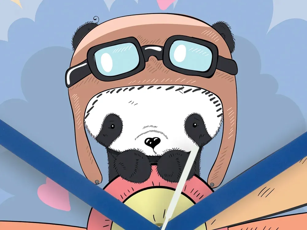 zegar-scienny-panda-pilot-do-pokoju-dziecka-nowosc