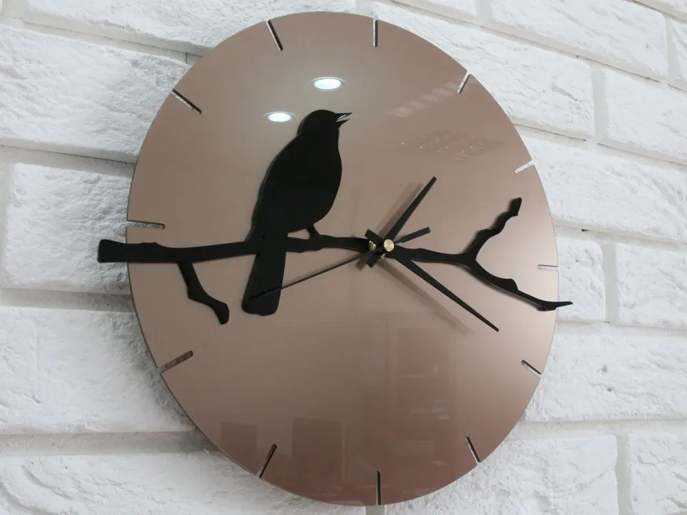 zegar-scienny-bird-ptak-piekny-kolory-premium