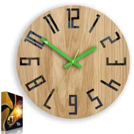 zegar-scienny-dab-slim-czarno-and-zielony-cichy-zegar-33cm-do-salonu