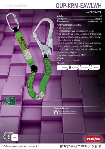 amortyzator-15m-sciagacz-pochlaniacz-karabinczyk-stan-nowy-rodzaj-linka