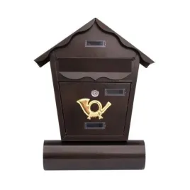 skrzynka-na-listy-domek-xl-tuba-wklad-brazowa