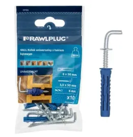 kolek-uniwersalny-10x50mm-z-hakiem-katowym-opakowanie-6-sztuk-rawlplug