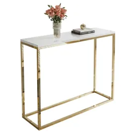 konsola-modern-zloty-chrom-100-cm-bialy-polysk