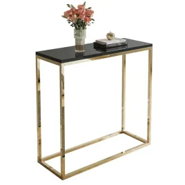 konsola-modern-zloty-chrom-80-cm-czarny-polysk