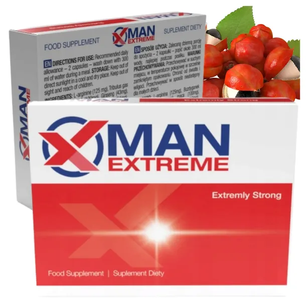 Tabletki na potencje erekcje wzwód MAN-EXTREME x30 kapsułek