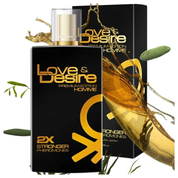PERFUMY MĘSKIE Z FEROMONAMI 100ml FEROMONY LOVE DESIRE PREMIUM GOLD EDITION