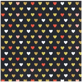 serwetki-czarne-kolorowe-serca-urodziny-xoxo-20-sztuk