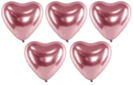 balon-serce-rozowe-zloto-glossy-30-cm-balony-5-szt