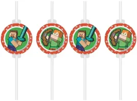 slomki-papierowe-z-medalionem-minecraft-pixel-4-sztuki