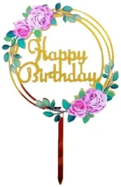 topper-na-tort-happy-birthday-kwiaty-roze-urodziny