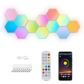 lampa-hexagon-x12-plaster-miodu-rgb-usb-pilot-aplikacja-zestaw-timer-muzyka