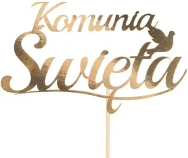 topper-na-tort-komunia-swieta-golabek-zloty-20-cm