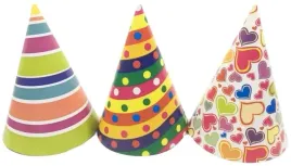 czapeczki-papierowe-kolorowe-mix-urodziny-3-sztuki