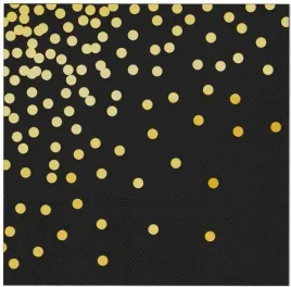 serwetki-czarne-zlote-konfetti-urodziny-33cm-10szt